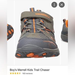Boys Merrell Trail Chaser shoes. Size little boy 3. Worn 1x